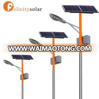 China Supplier complete set Outdoor Solar LED Street Lamp 100W with solar panel/battery/controller/poles